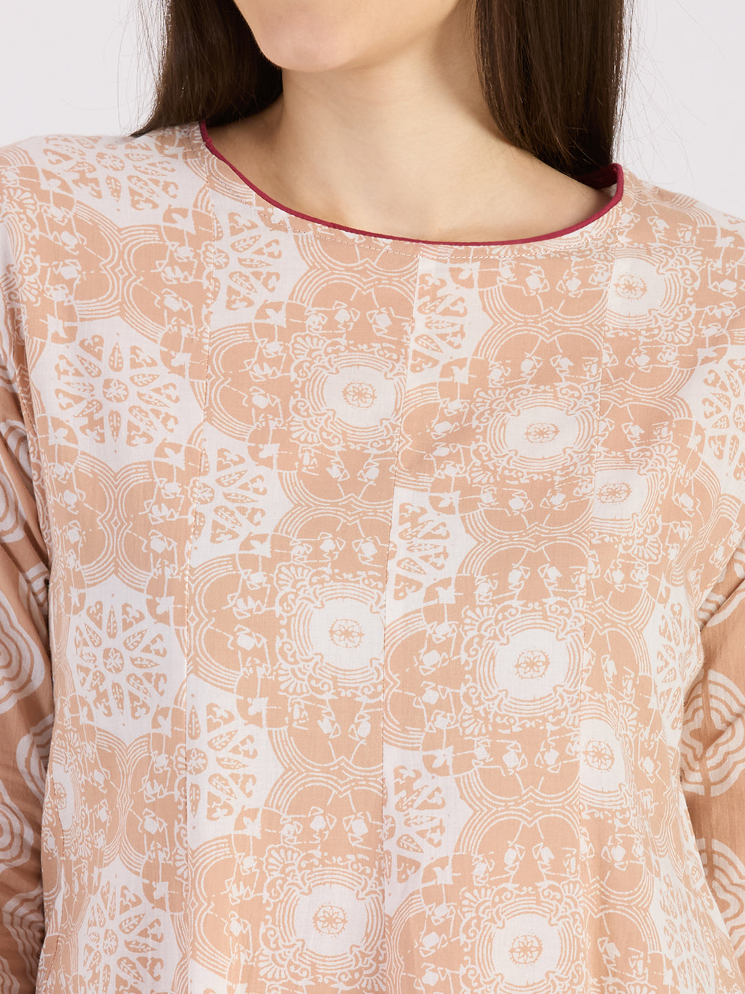 Sitayya Printed Dress - Peach