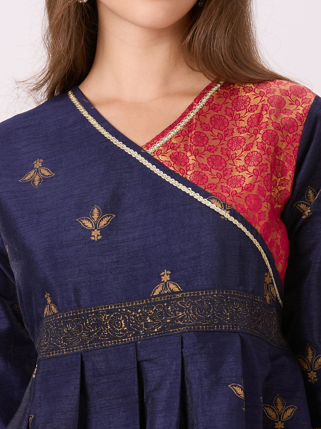 Sitayya Printed Dress - Navy