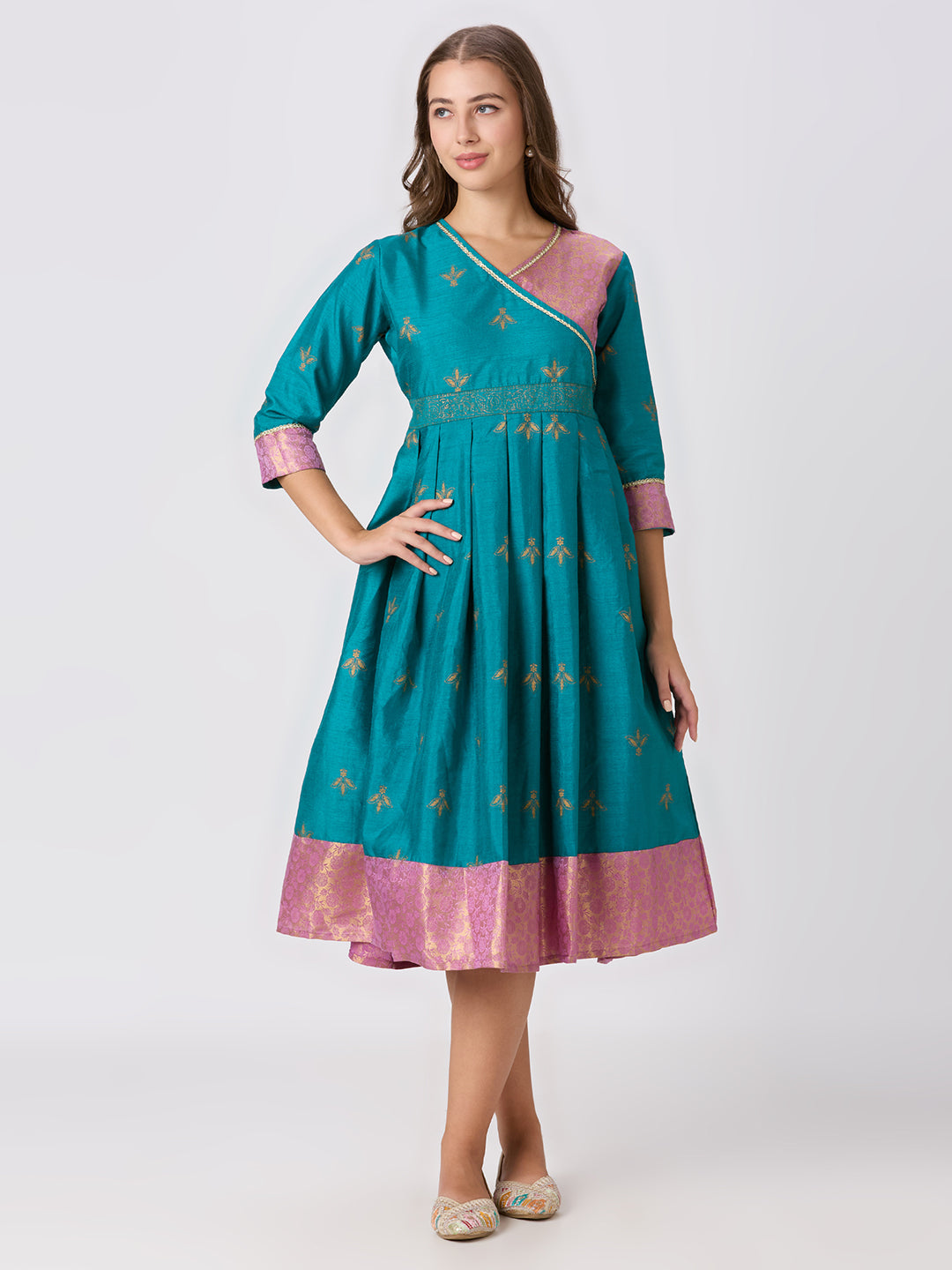 Sitayya Printed Dress - Teal