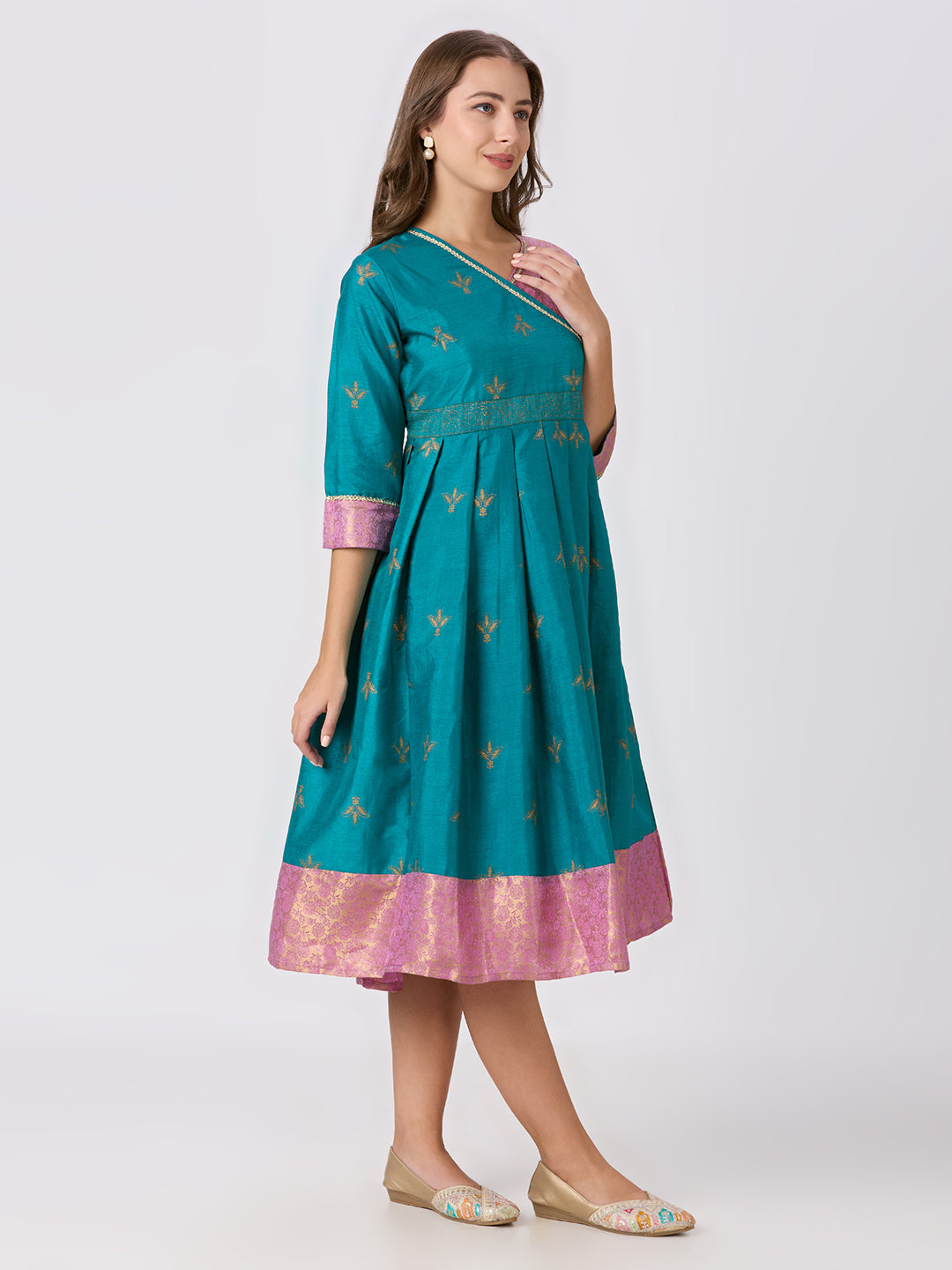 Sitayya Printed Dress - Teal