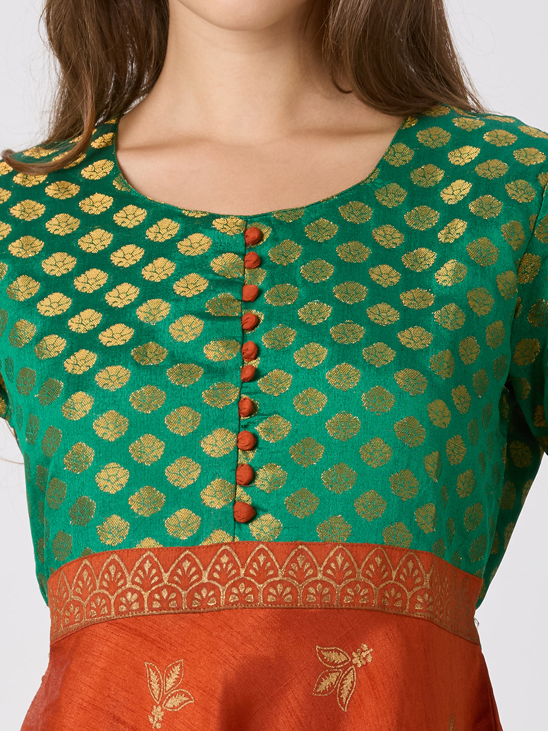 Sitayya Printed Dress - Rust
