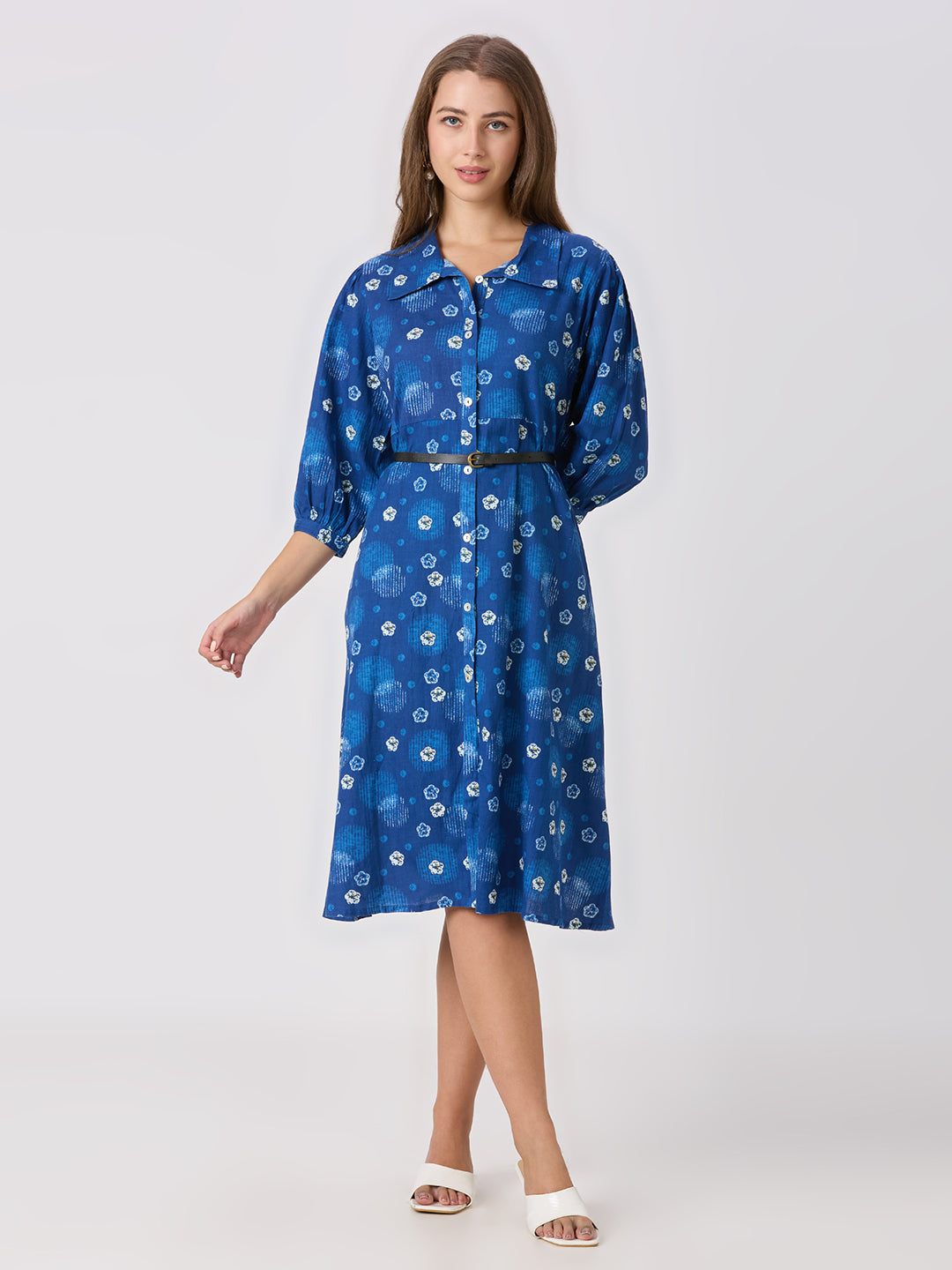 Sitayya Printed Dress - Blue