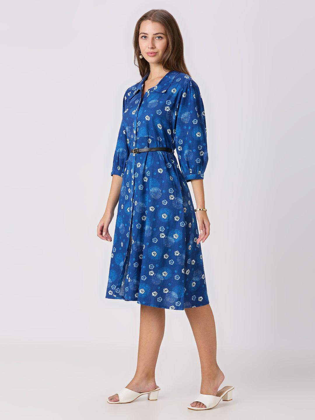Sitayya Printed Dress - Blue