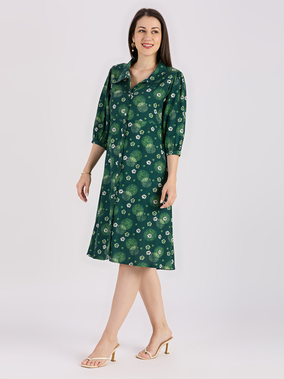 Sitayya Printed Dress - Green