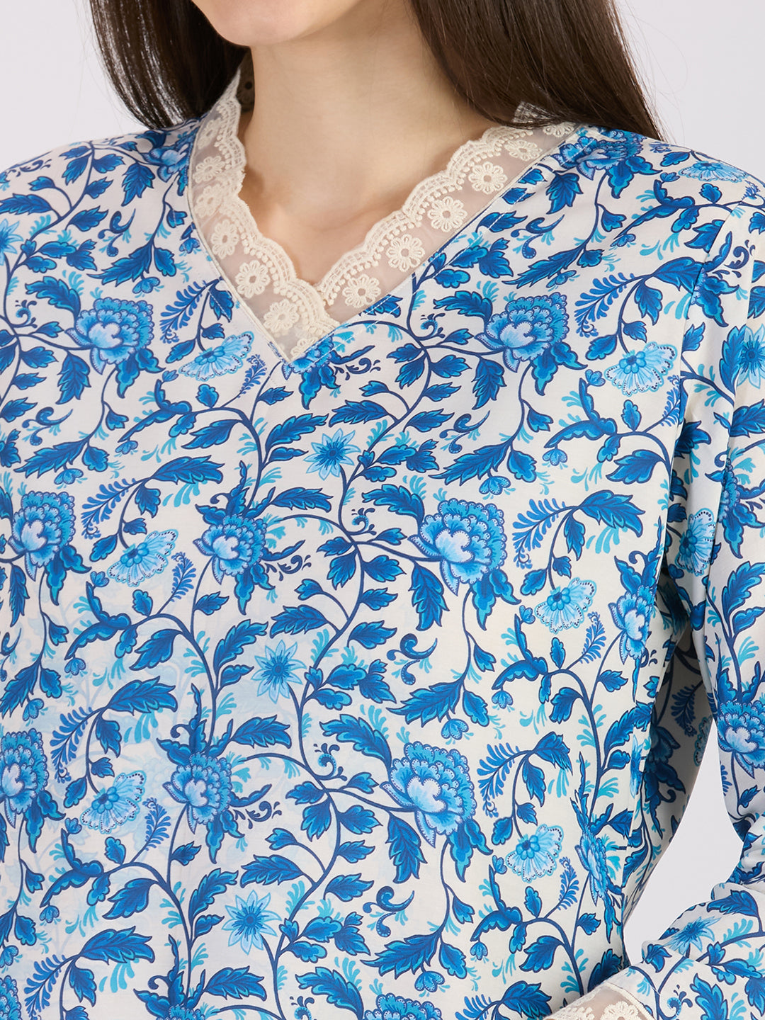 Sitayya Printed Kurti - Blue