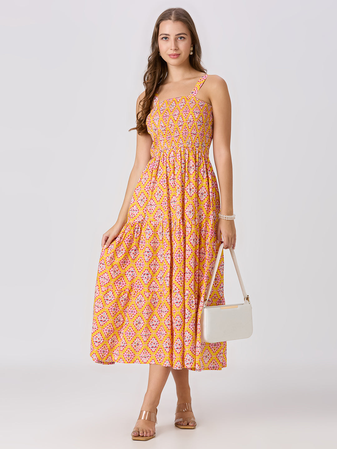 Sitayya Printed Dress - Yellow