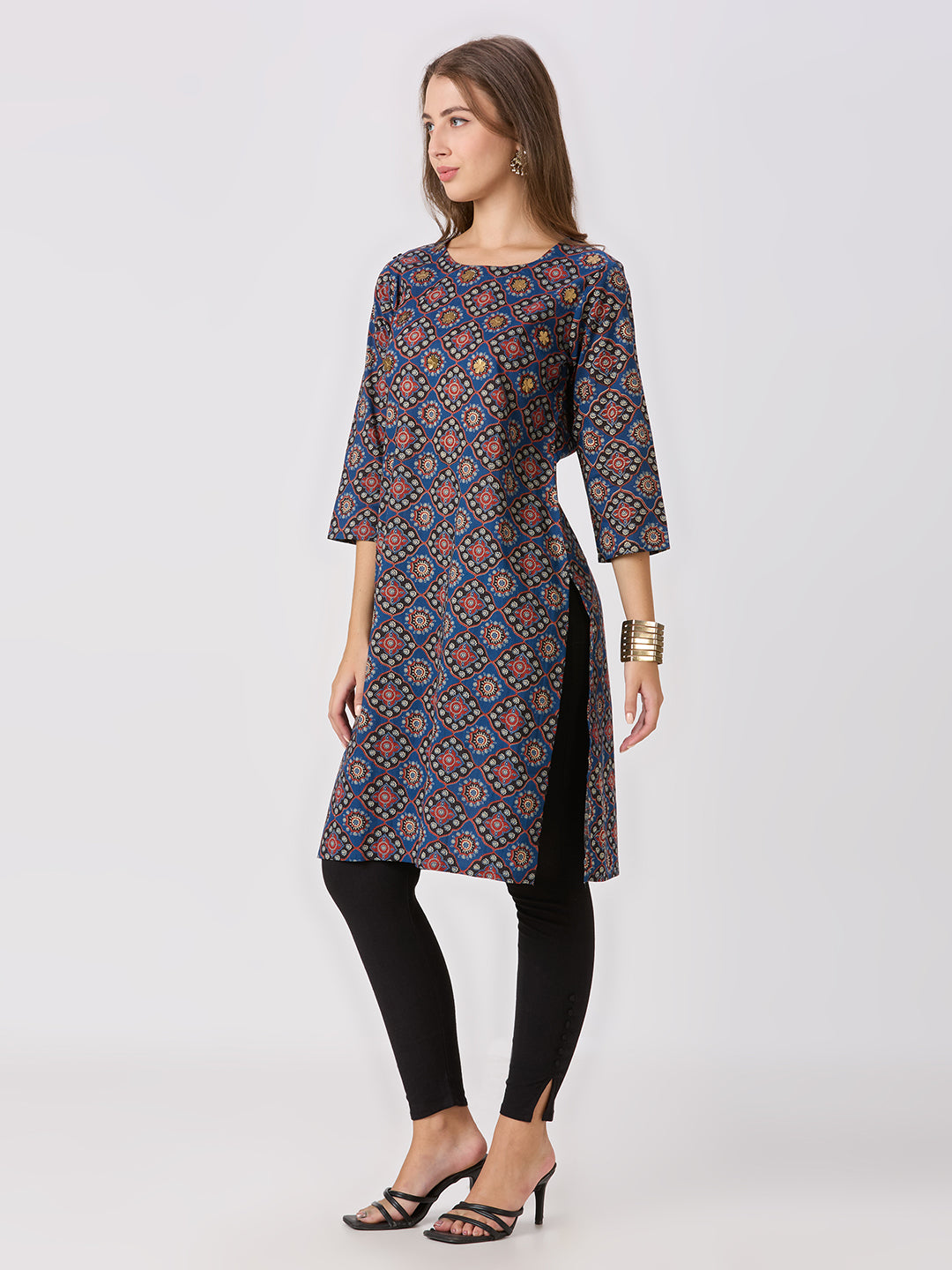 Sitayya Printed Kurta - Blue
