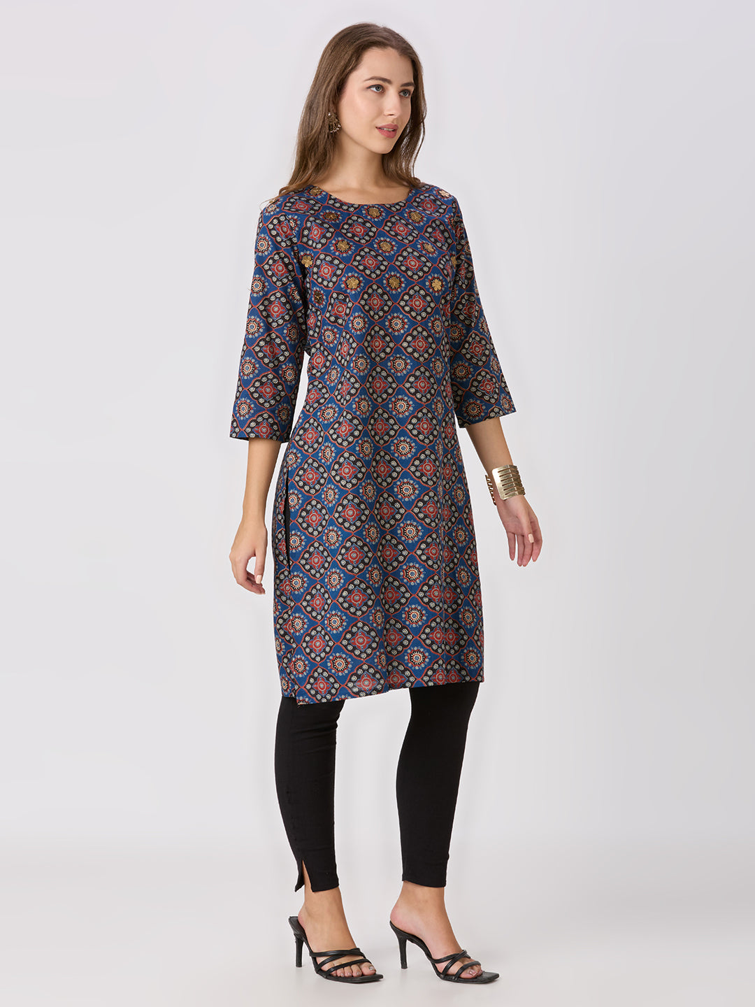 Sitayya Printed Kurta - Blue