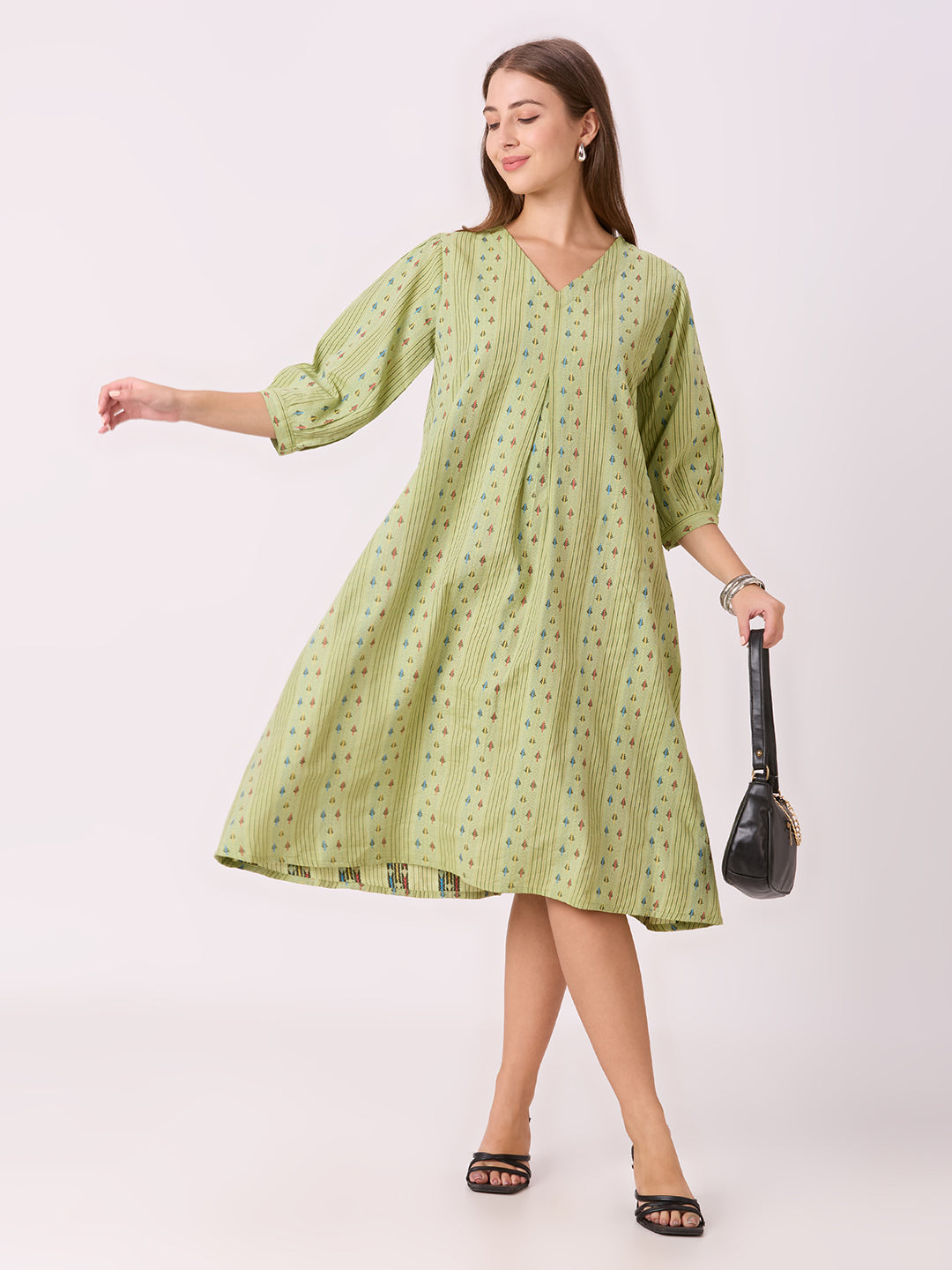 Sitayya Yarn Dyed Kurta - Pista Green