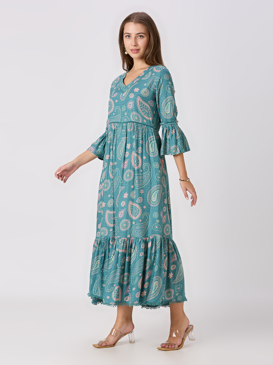 Sitayya Printed Dress - Green