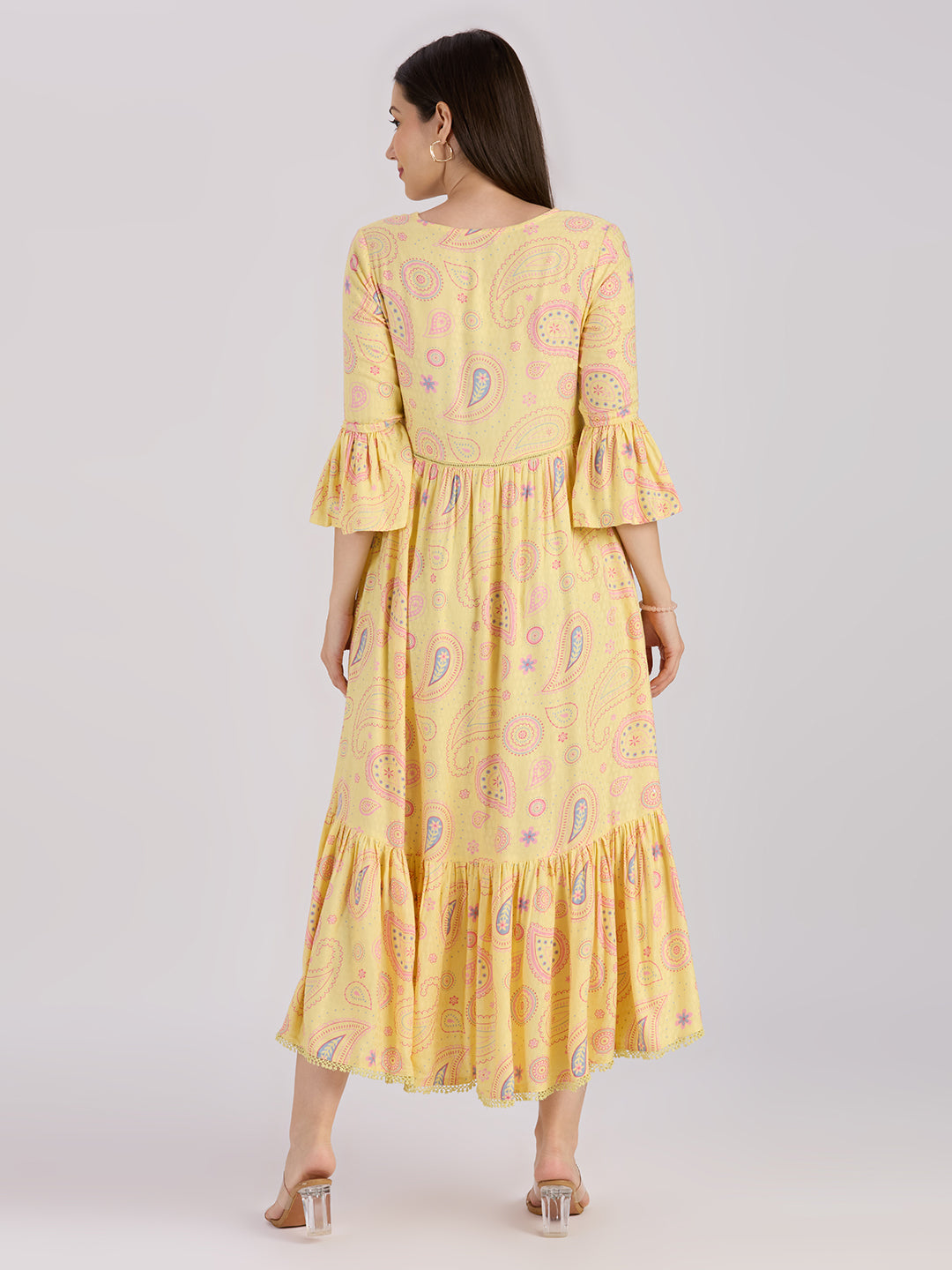 Sitayya Printed Dress - Yellow
