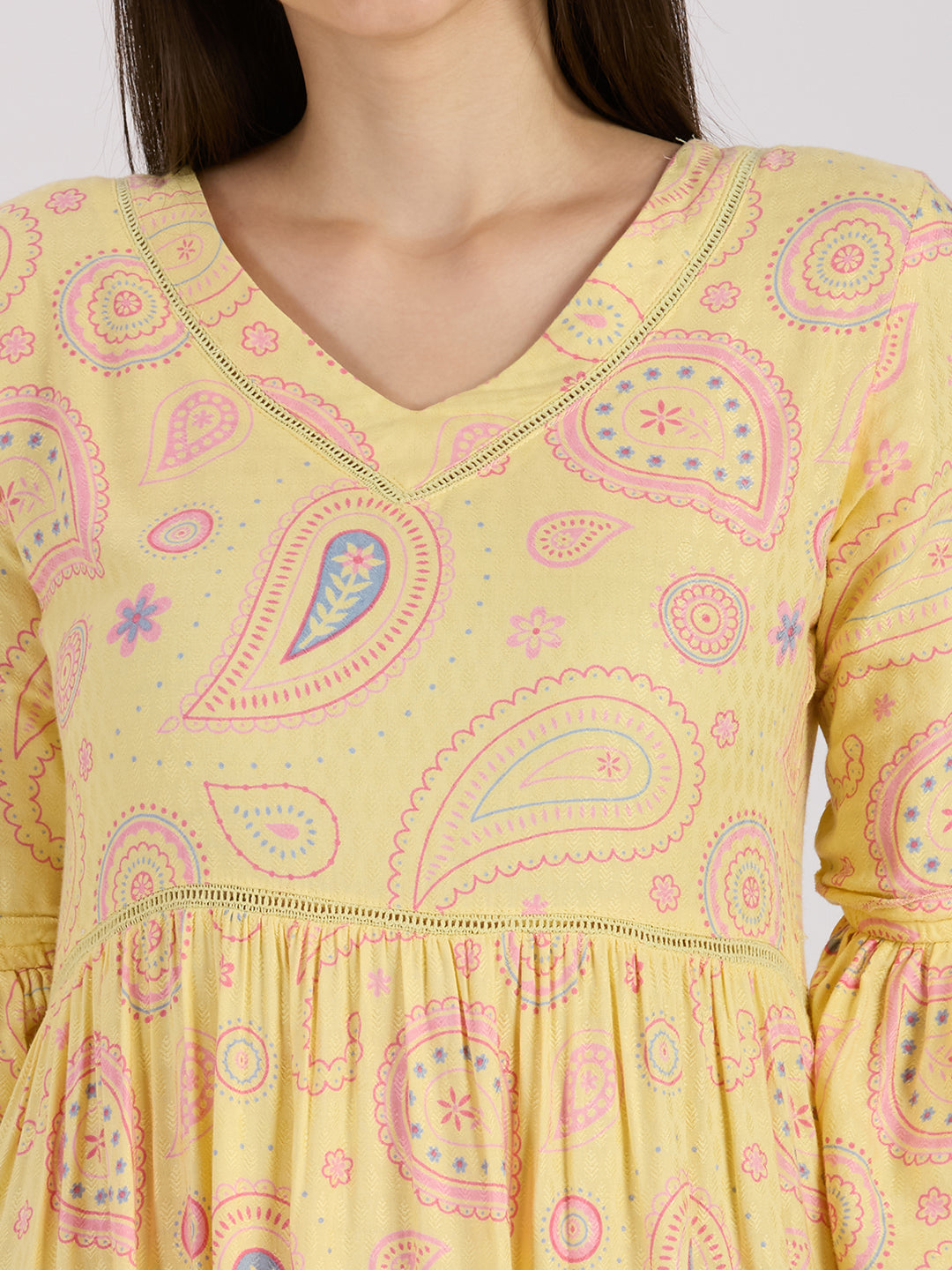 Sitayya Printed Dress - Yellow