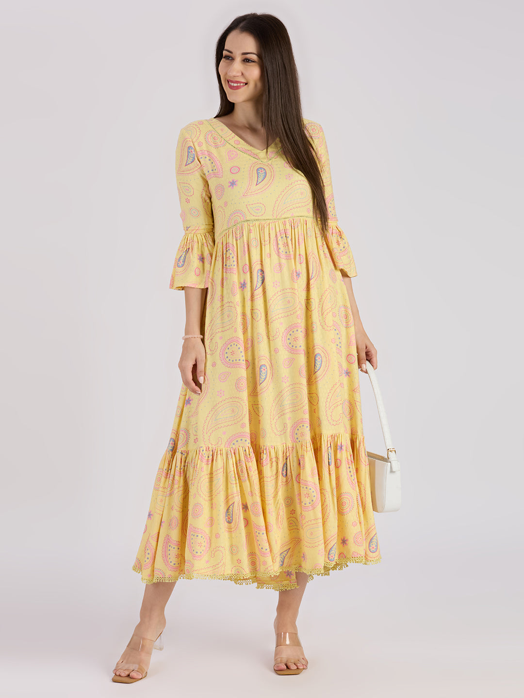 Sitayya Printed Dress - Yellow
