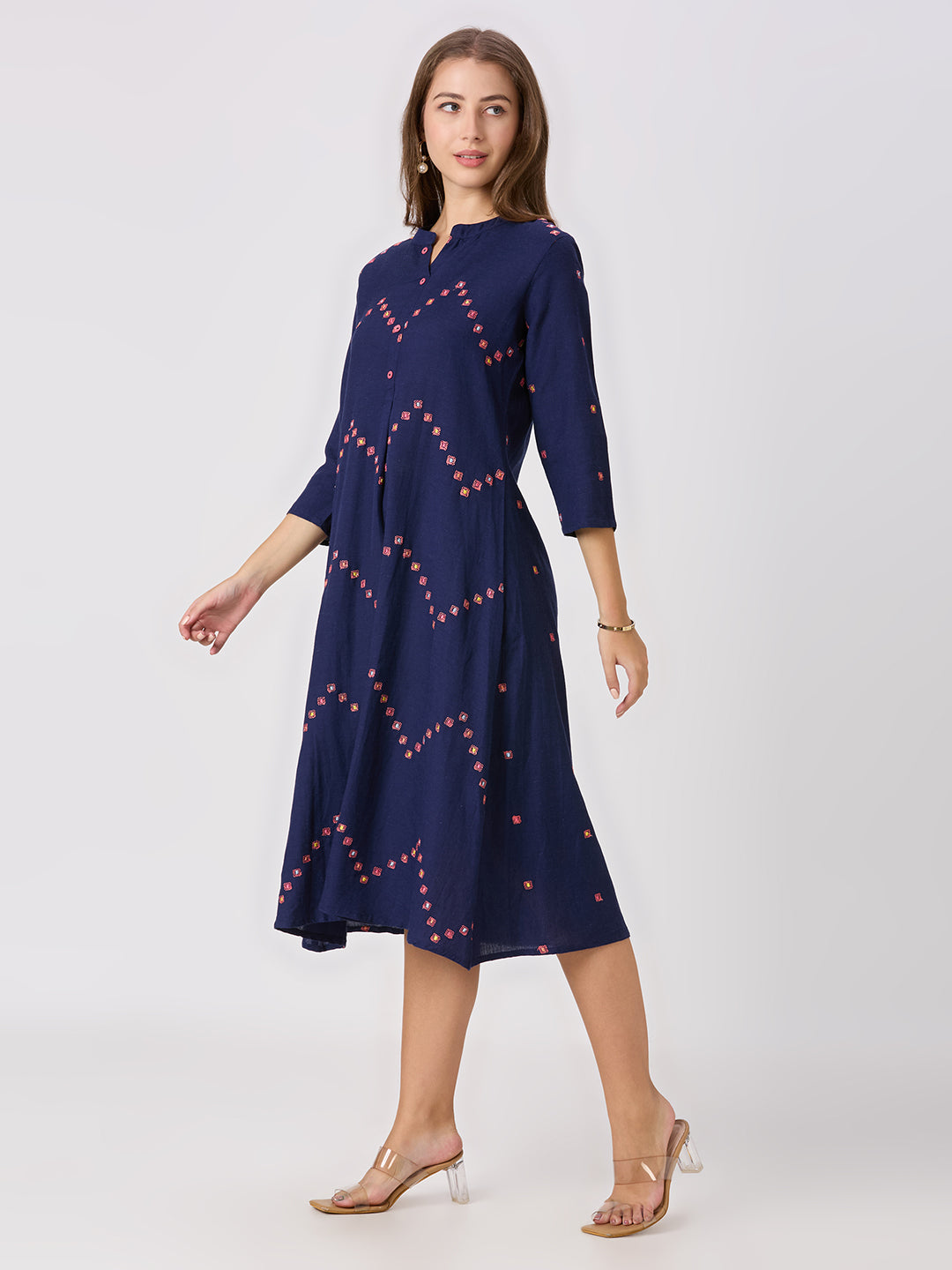 Sitayya Embroidered Kurti - Navy