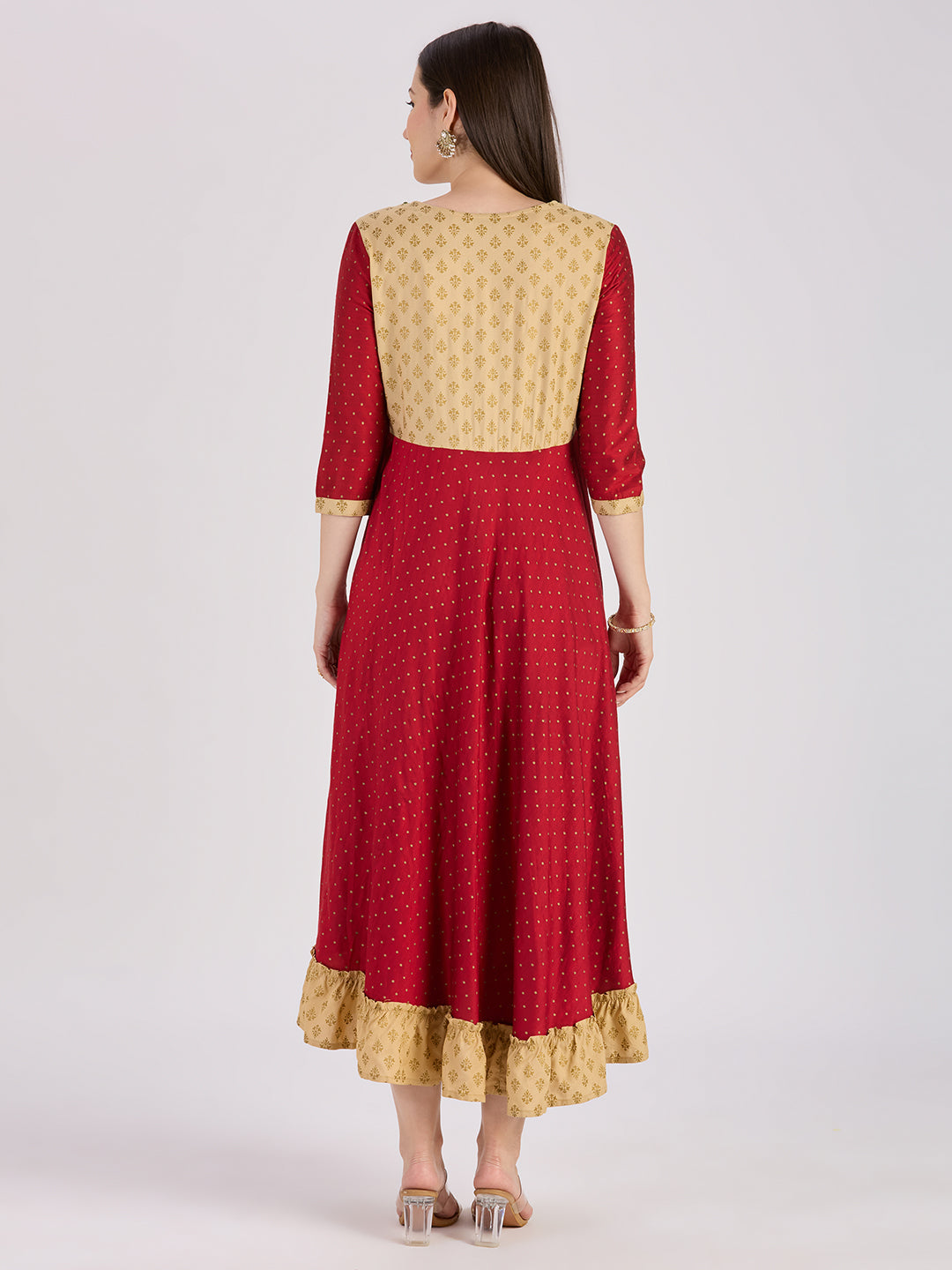 Sitayya Printed Kurti - Maroon