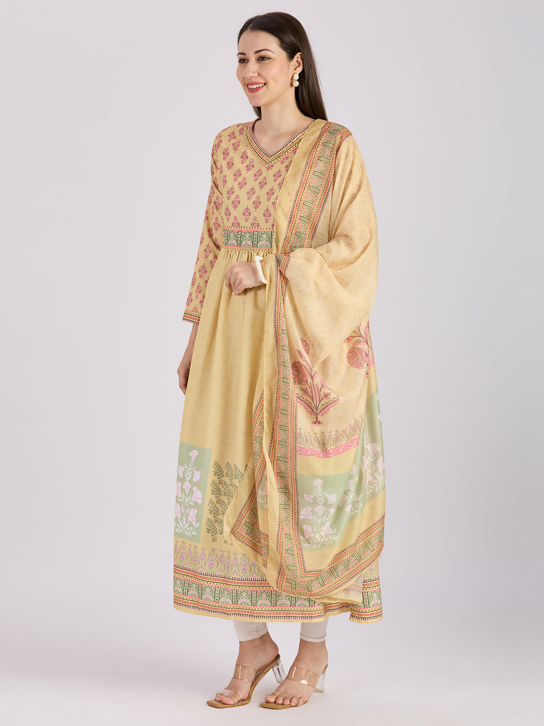 Sitayya Printed Set - Yellow