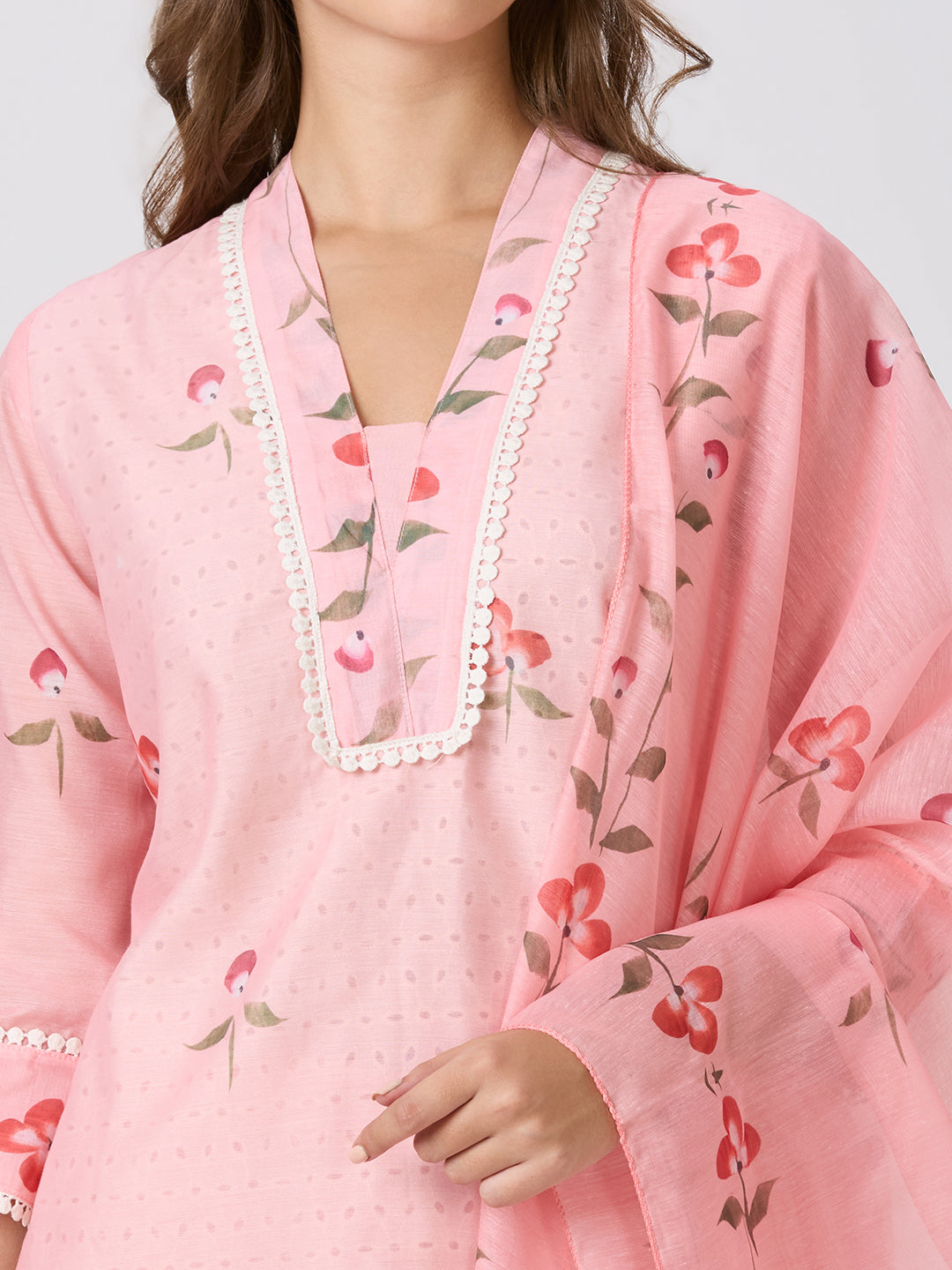 Sitayya Printed Set - Peach