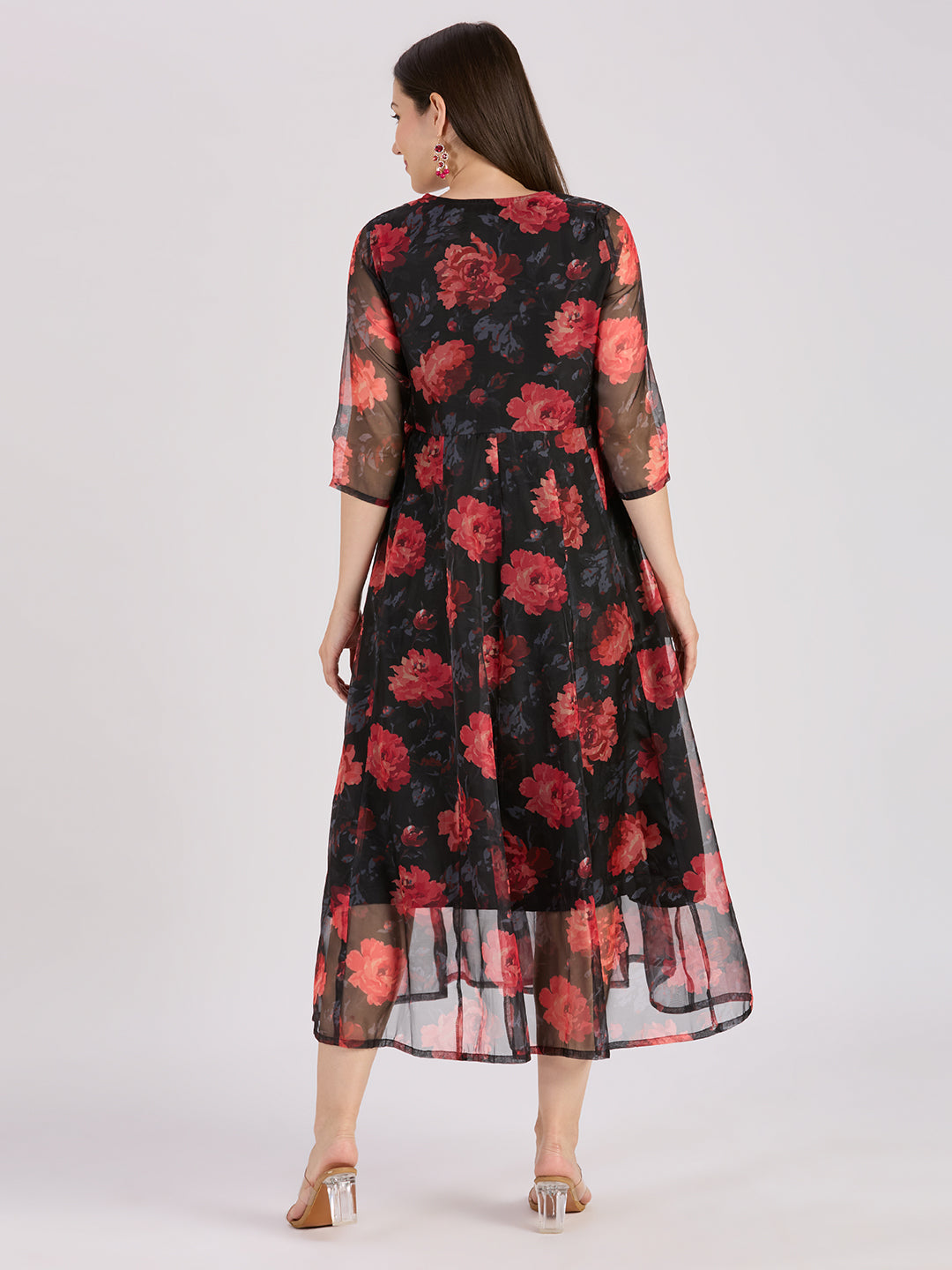 Sitayya Printed Dress - Black