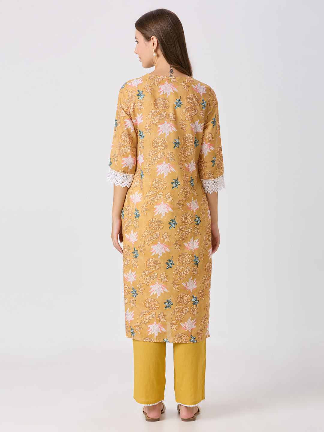 Sitayya Printed Set - Mustard