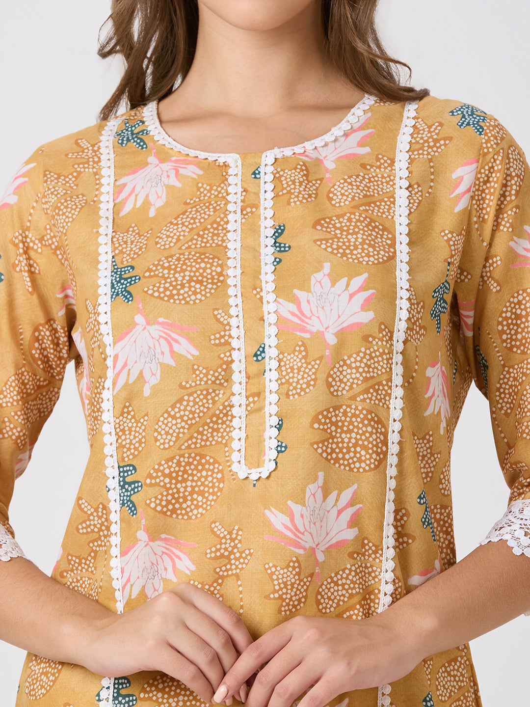 Sitayya Printed Set - Mustard