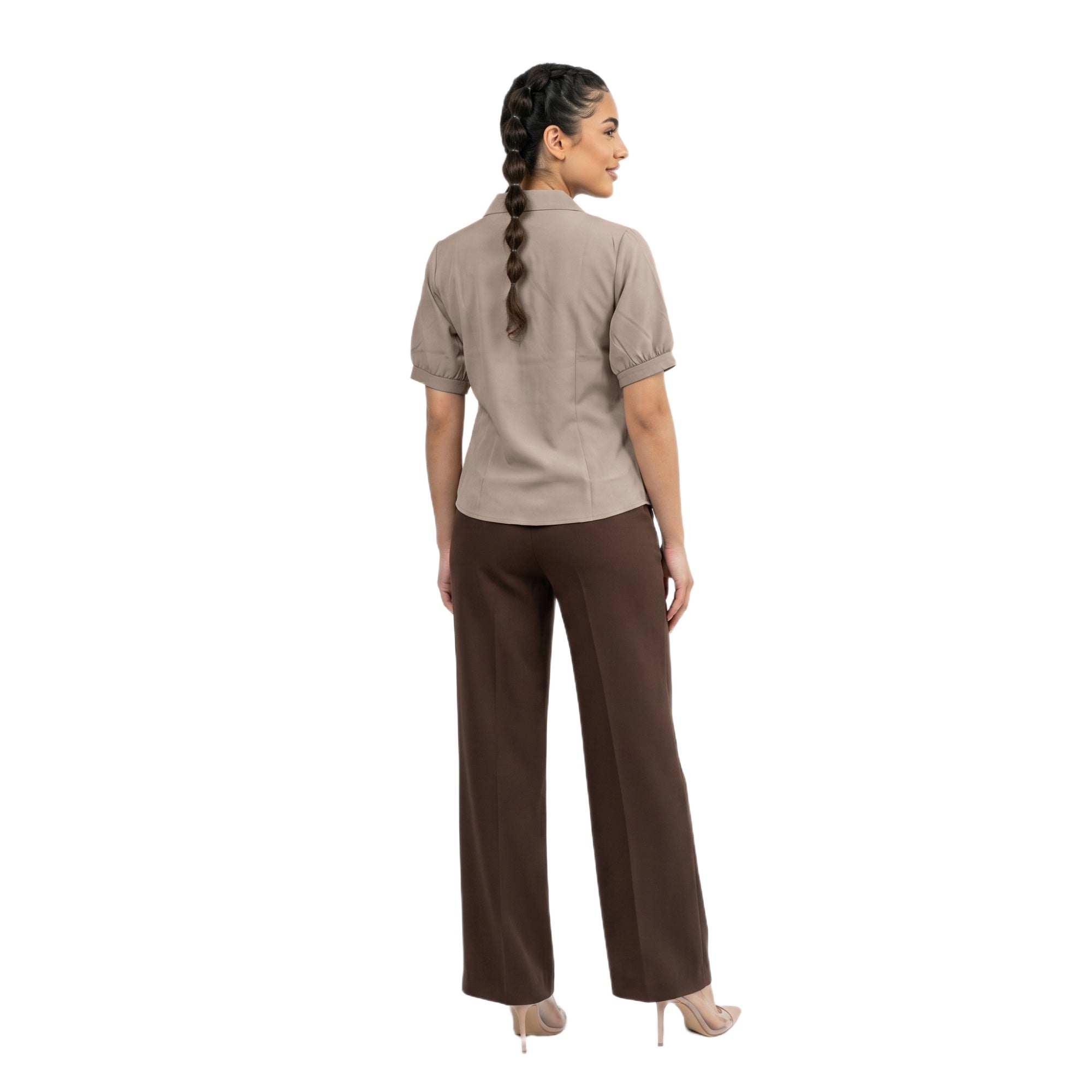 SITAYYA Women's Solid V-Neck Straight Fit Top | Half Sleeve Poly Cotton Casual Top