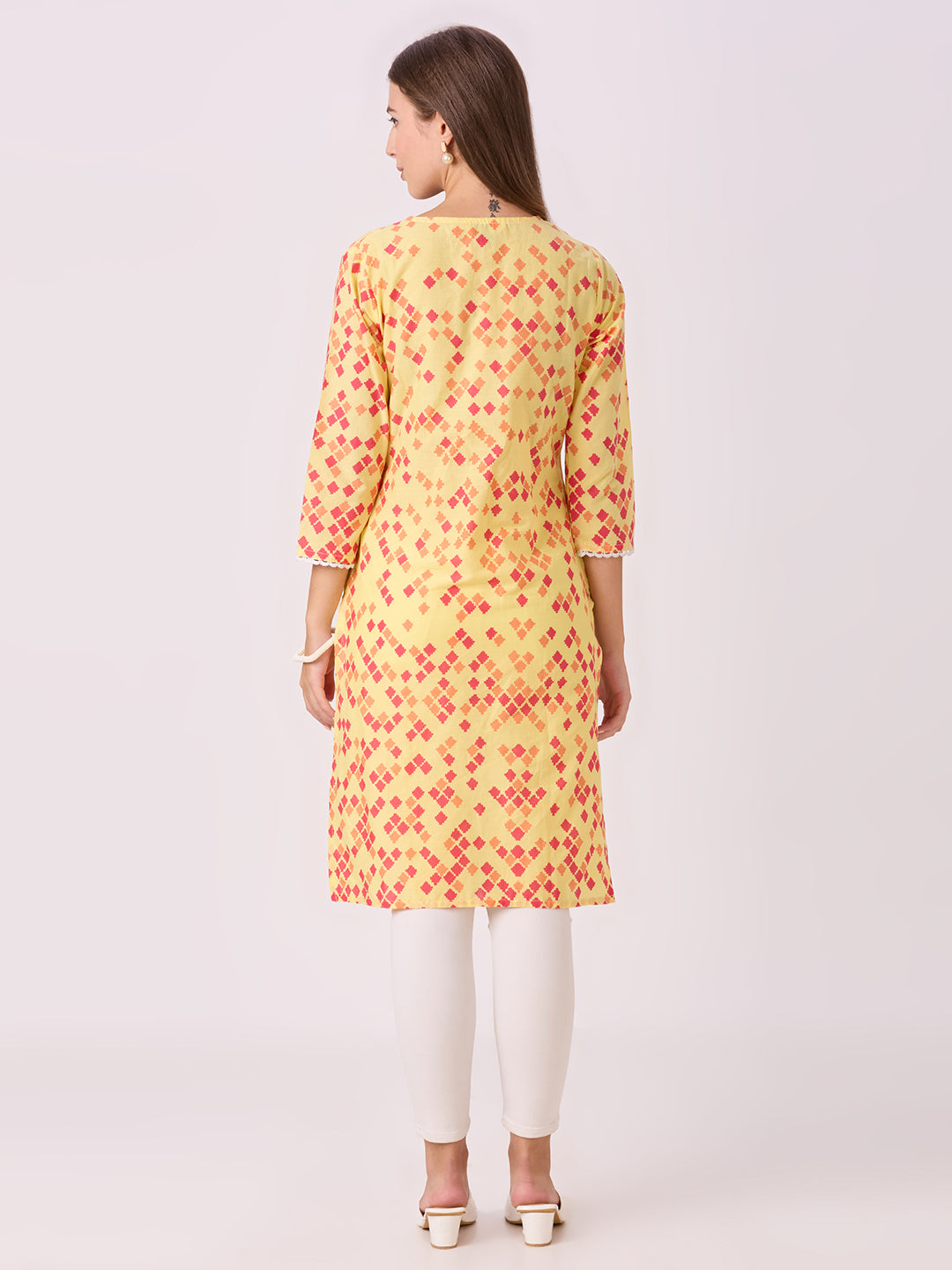 Sitayya Printed Kurti - Yellow