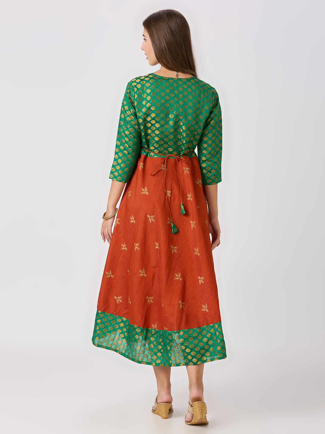 Sitayya Printed Dress - Rust