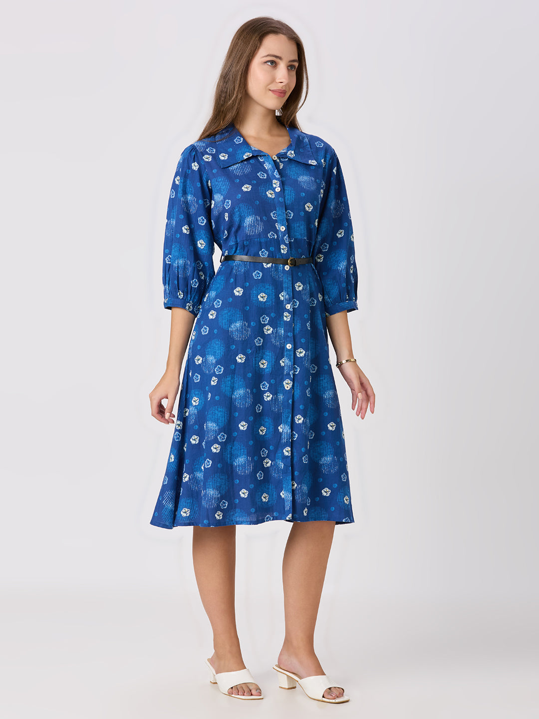 Sitayya Printed Dress - Blue