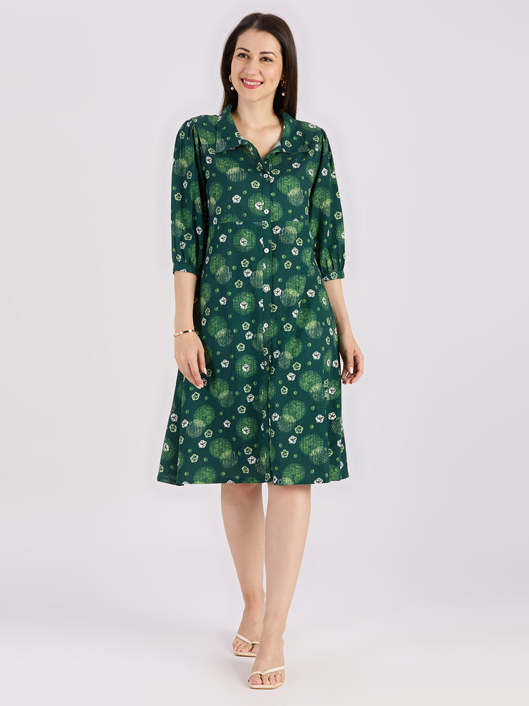 Sitayya Printed Dress - Green