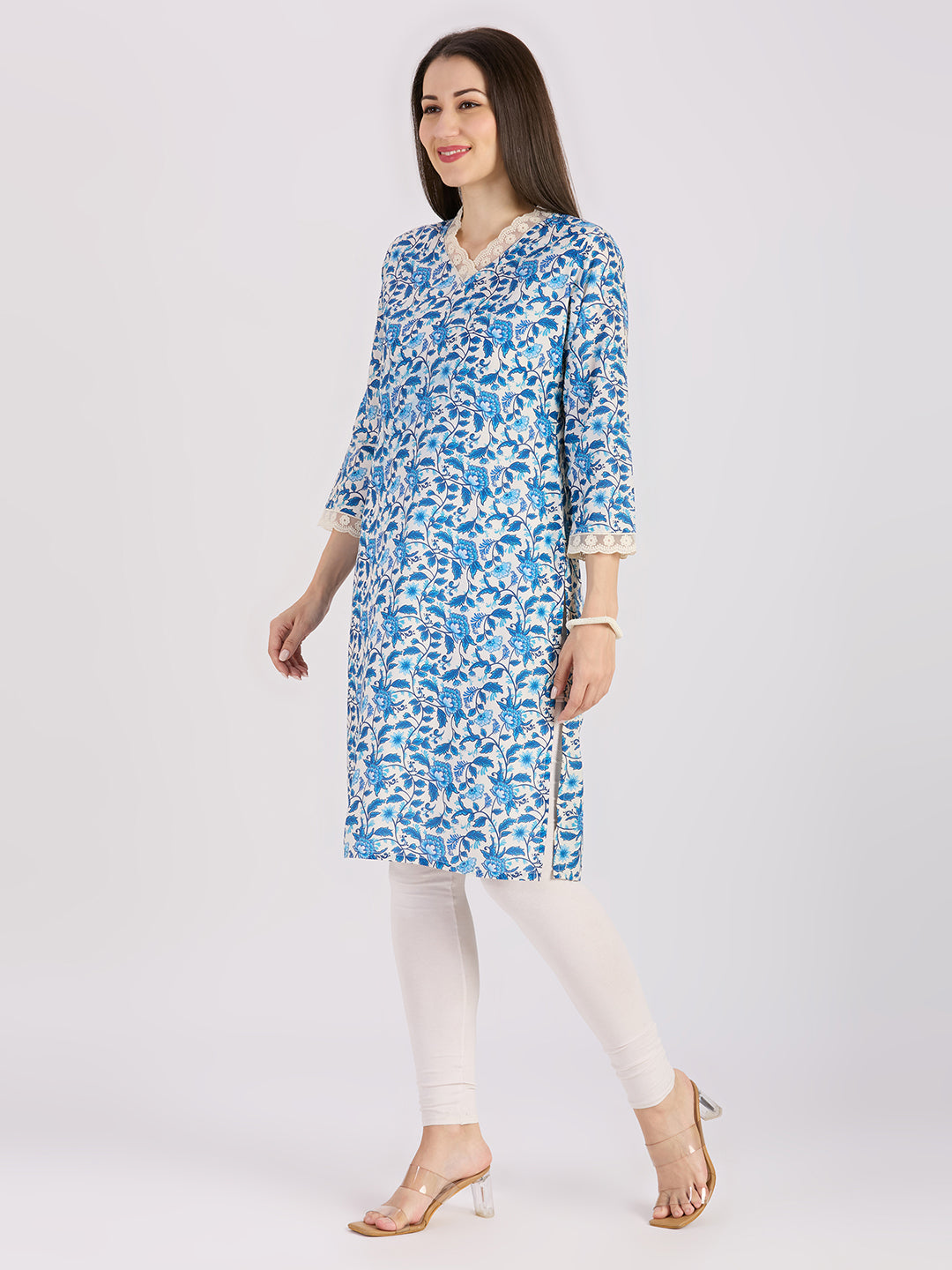 Sitayya Printed Kurti - Blue