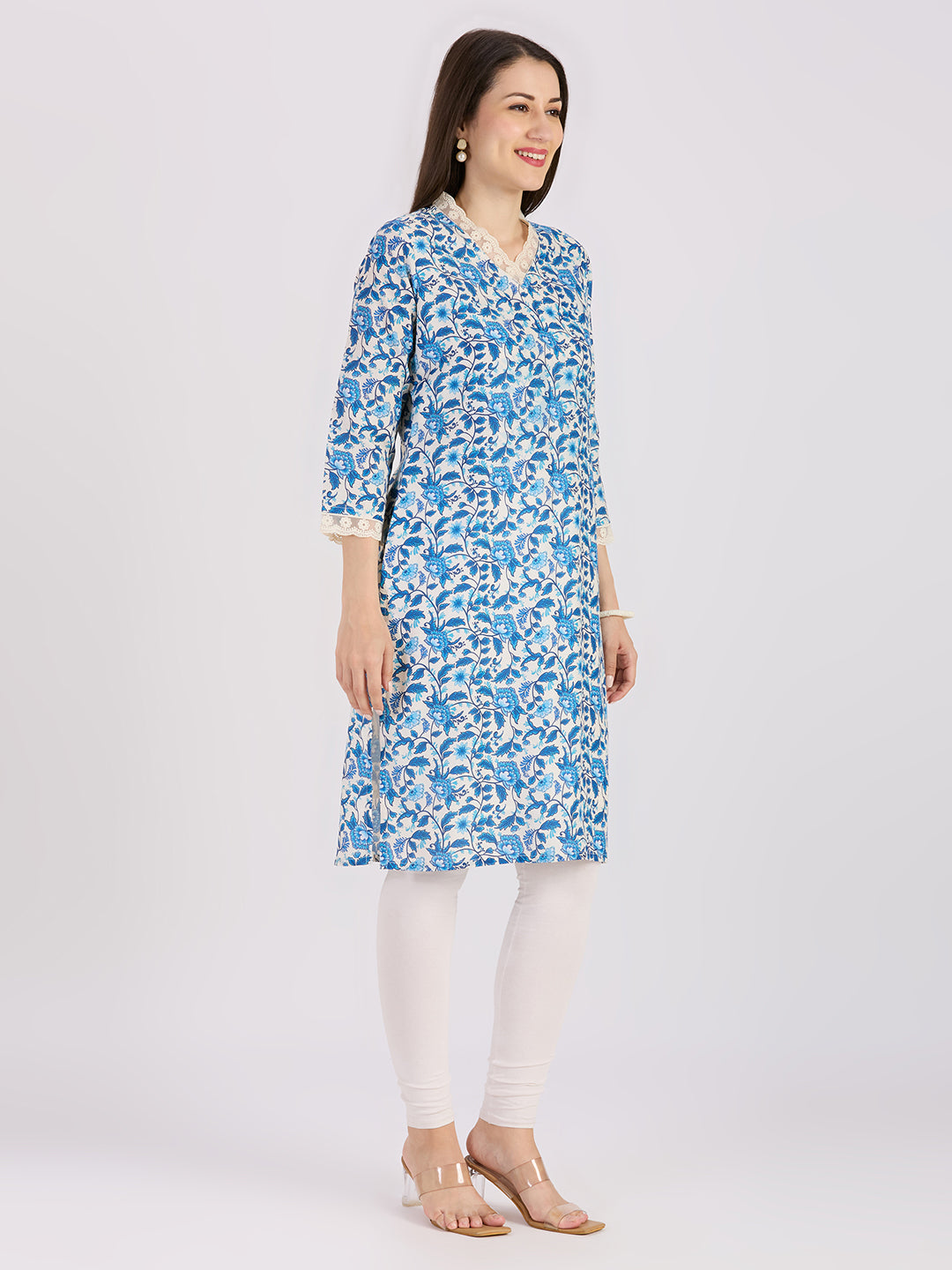 Sitayya Printed Kurti - Blue