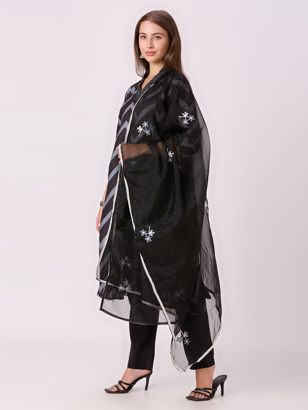 Sitayya Printed Set - Black