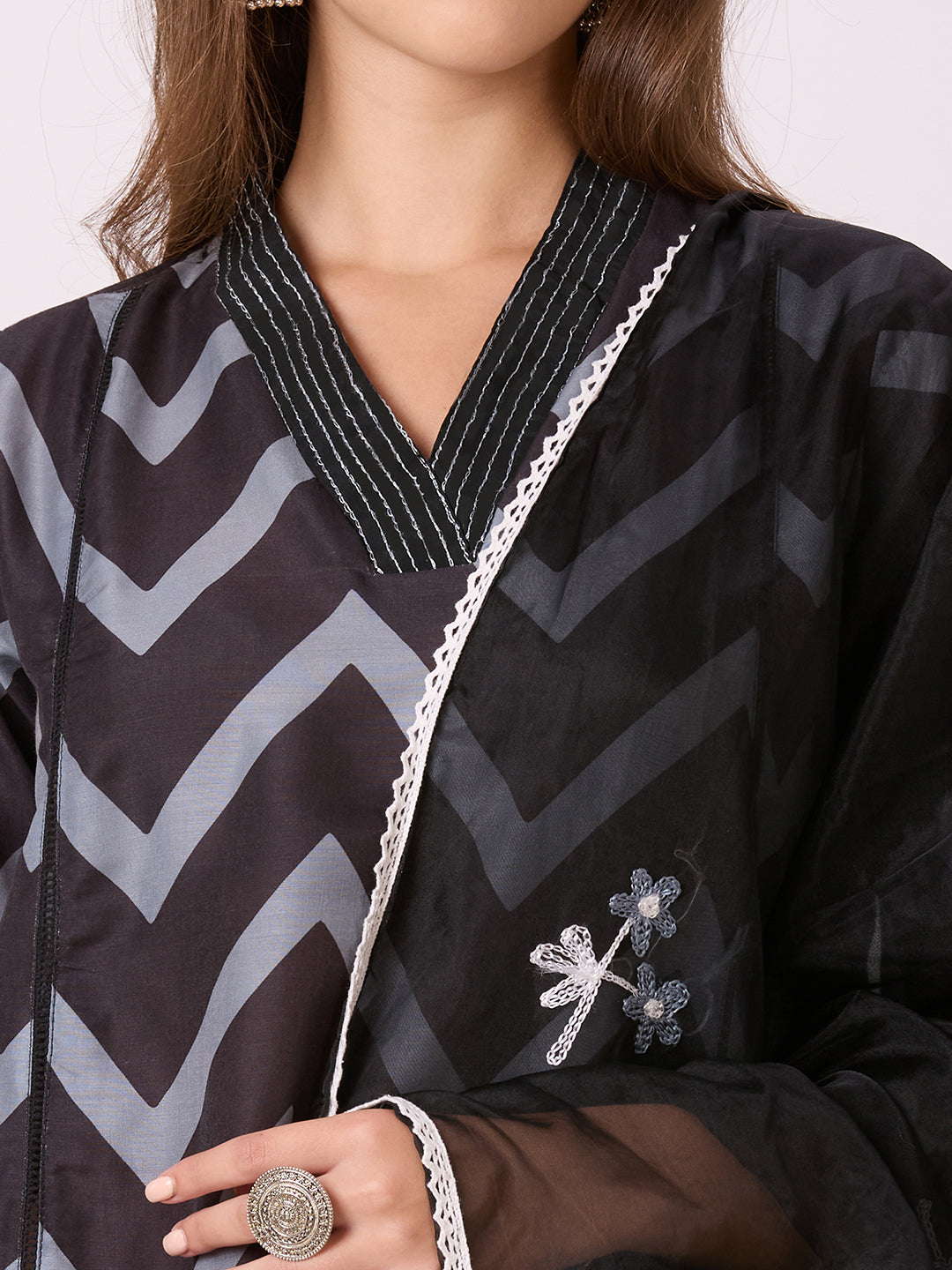 Sitayya Printed Set - Black
