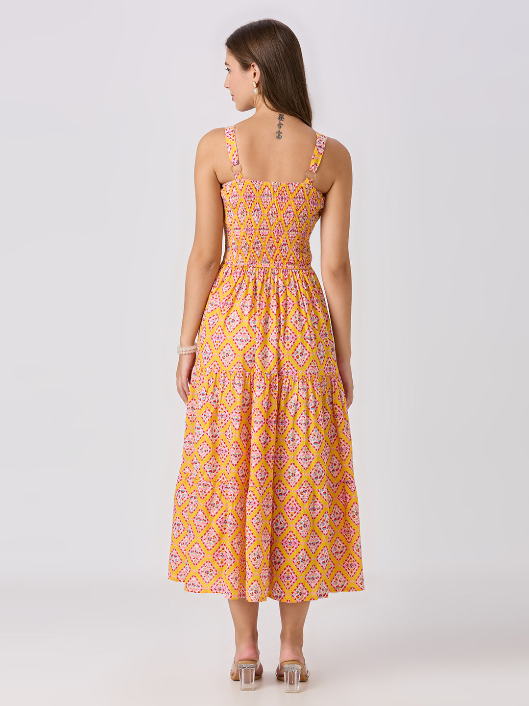 Sitayya Printed Dress - Yellow