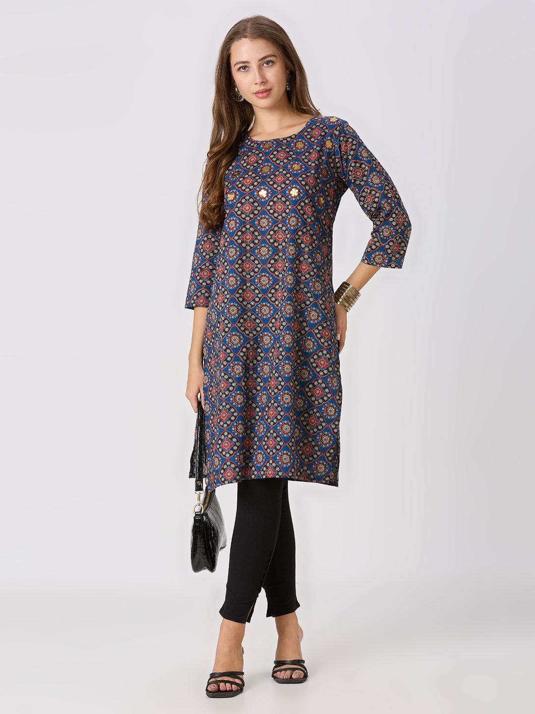 Sitayya Printed Kurta - Blue