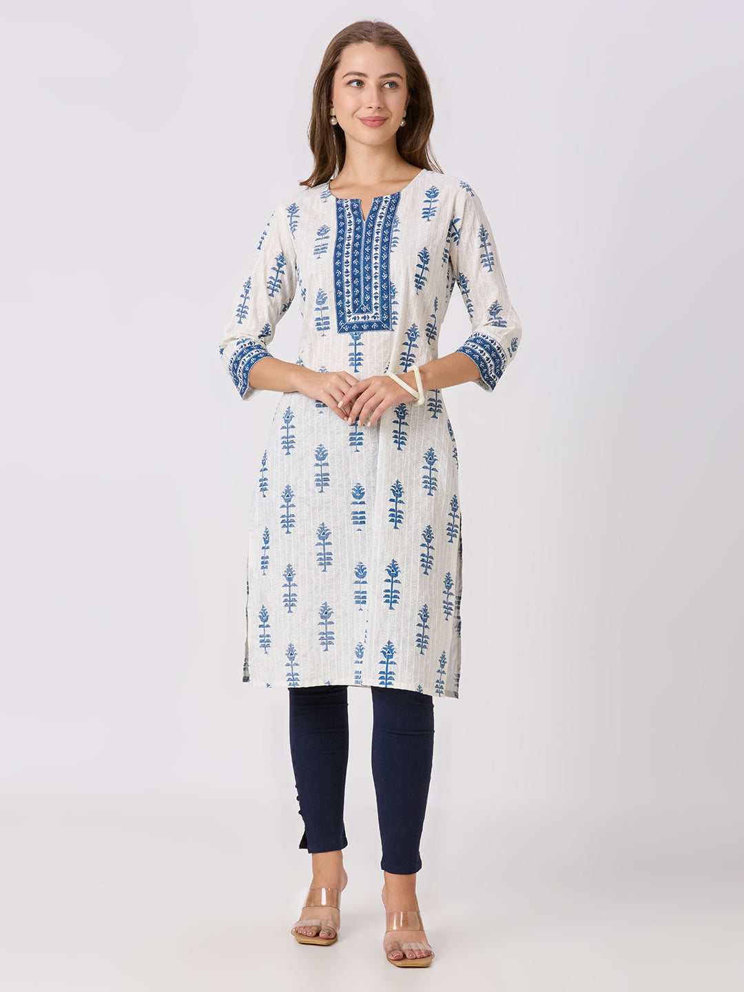 Sitayya Printed Kurta - Blue