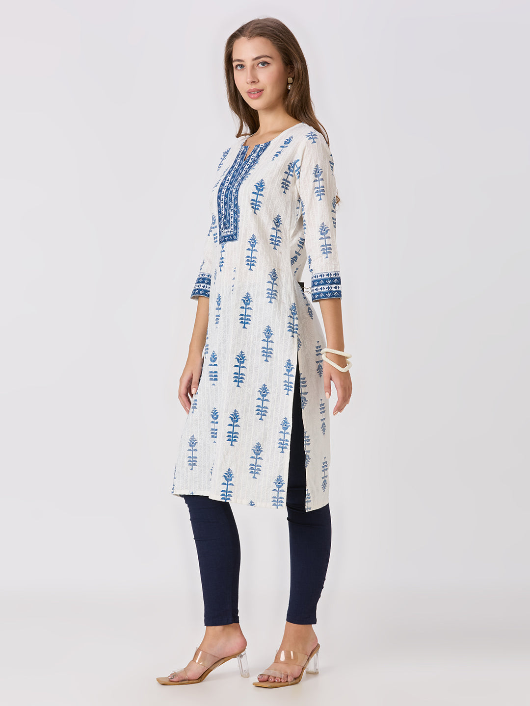 Sitayya Printed Kurta - Blue