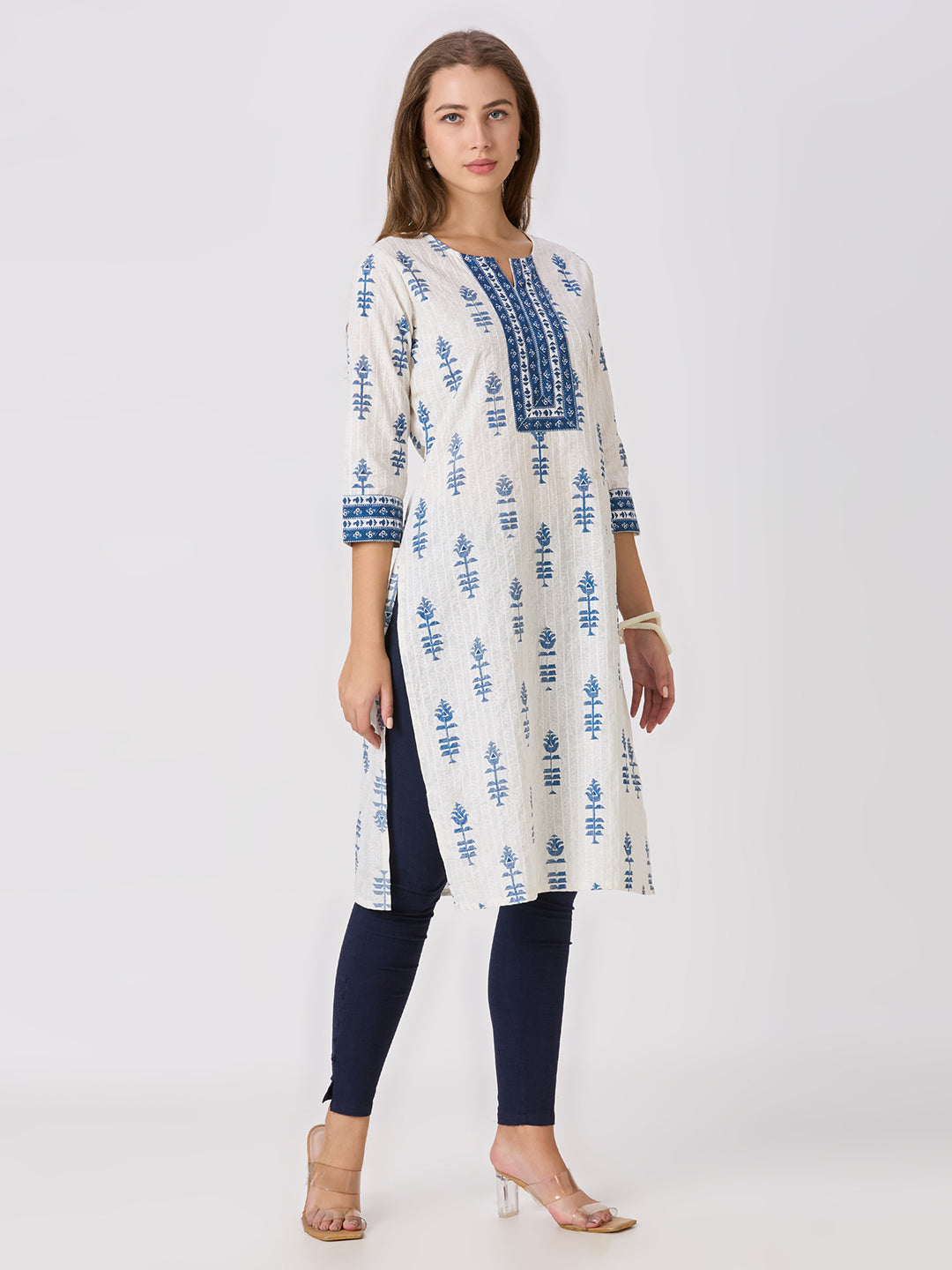 Sitayya Printed Kurta - Blue