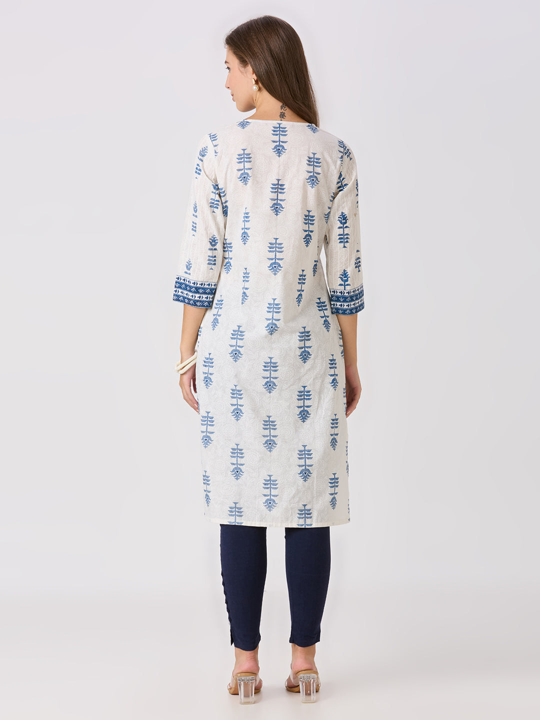 Sitayya Printed Kurta - Blue