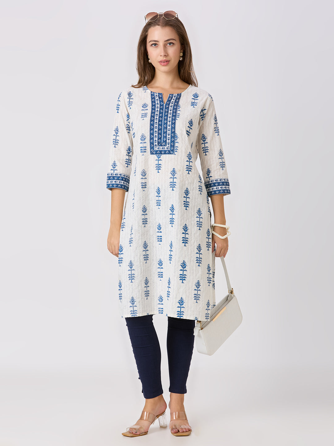 Sitayya Printed Kurta - Blue