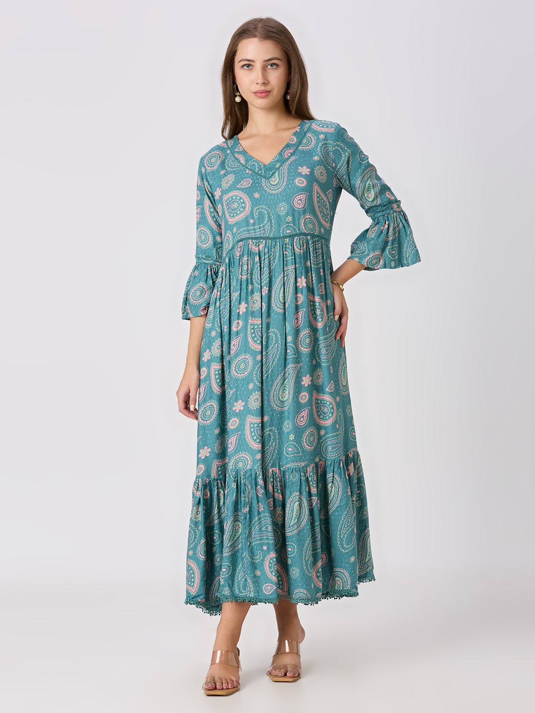 Sitayya Printed Dress - Green