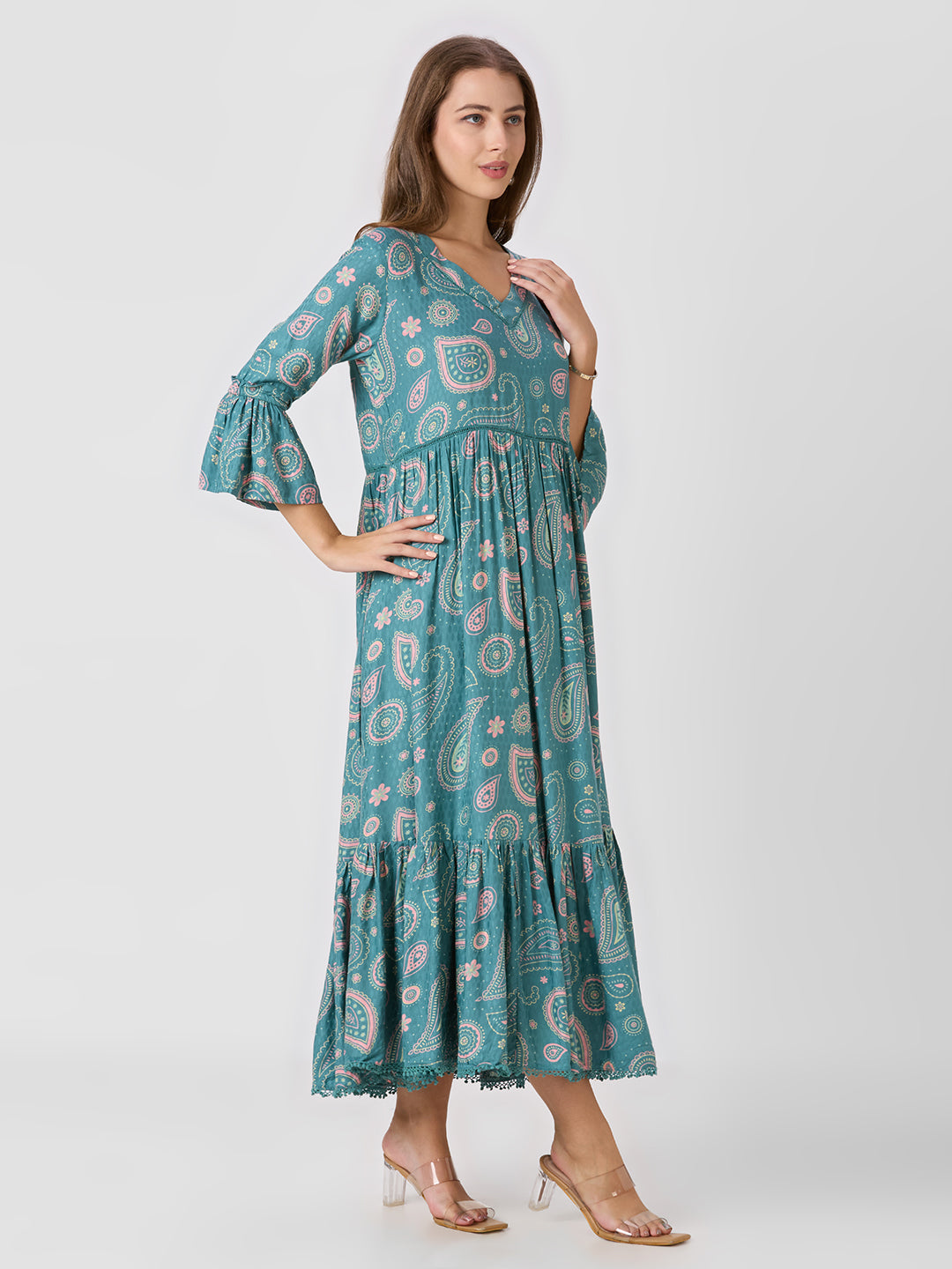 Sitayya Printed Dress - Green