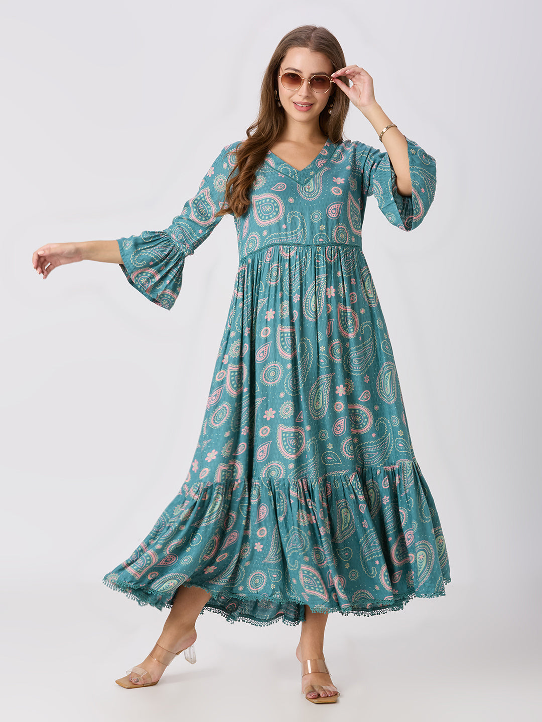 Sitayya Printed Dress - Green