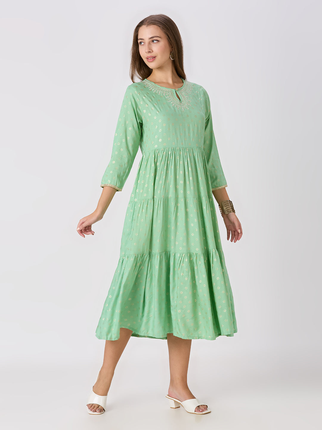 Sitayya Printed Set - Olive