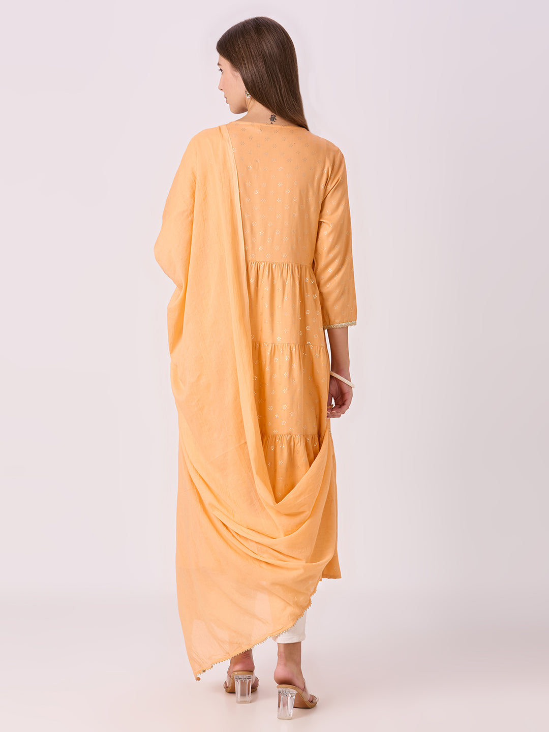 Sitayya Printed Set - Peach