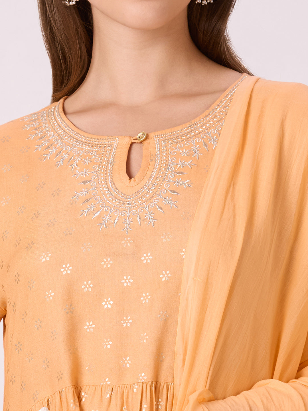 Sitayya Printed Set - Peach