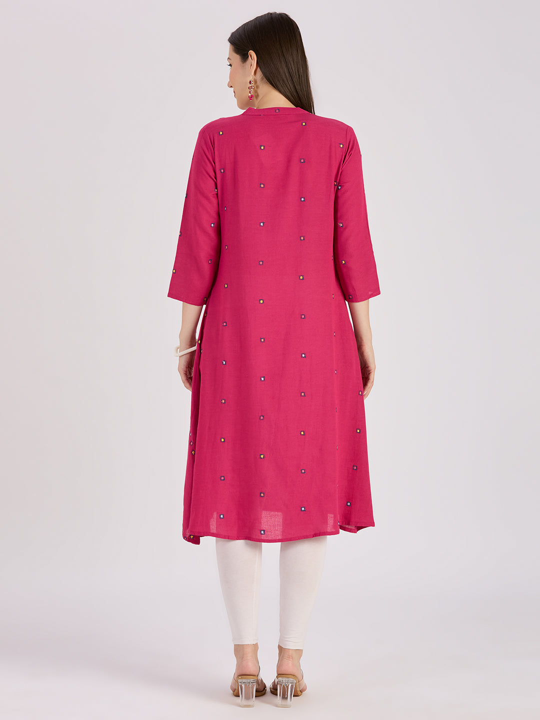 Sitayya Embroidered Kurti - Fuschia