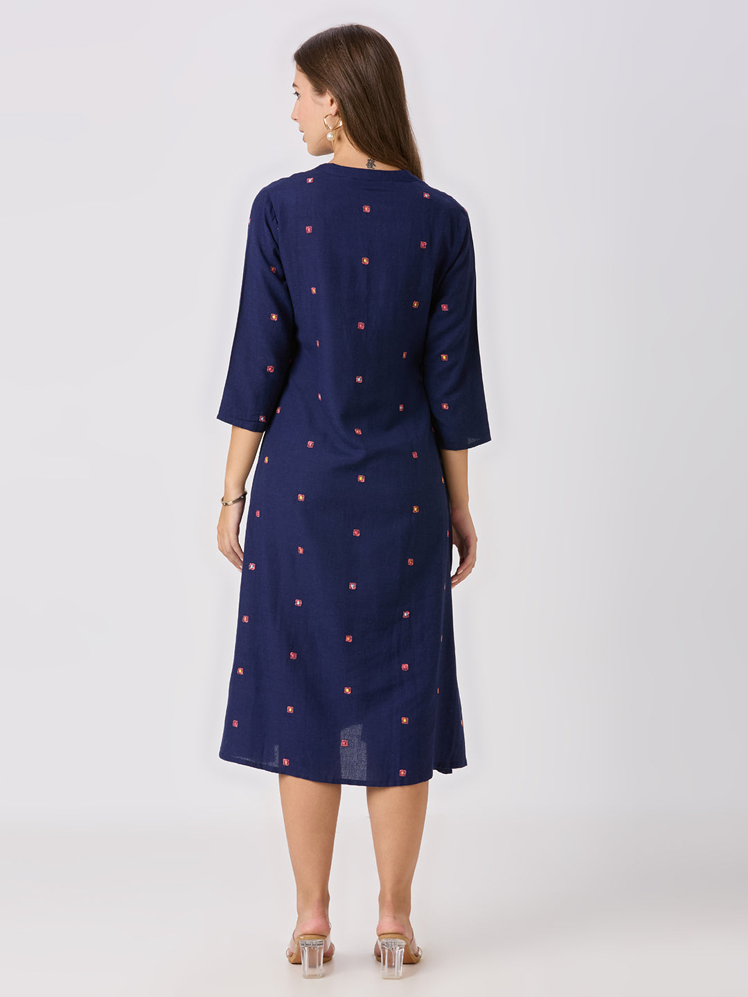 Sitayya Embroidered Kurti - Navy