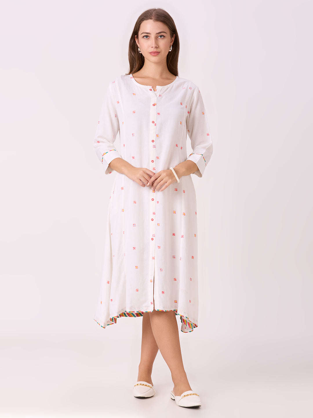 Sitayya Embroidered Kurti - White