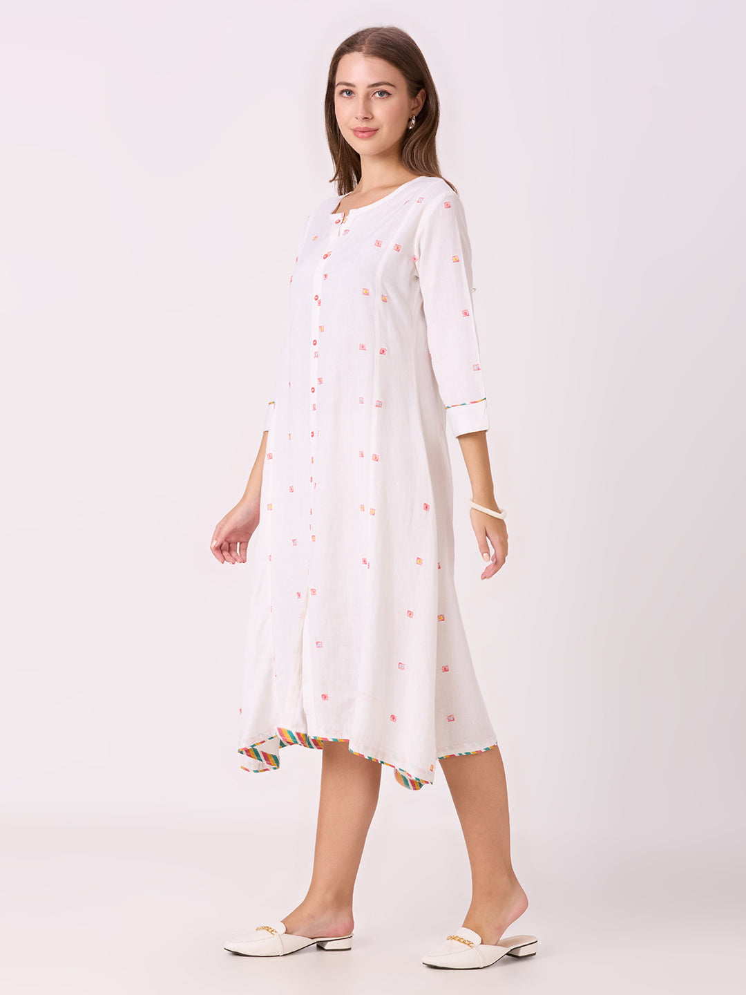 Sitayya Embroidered Kurti - White